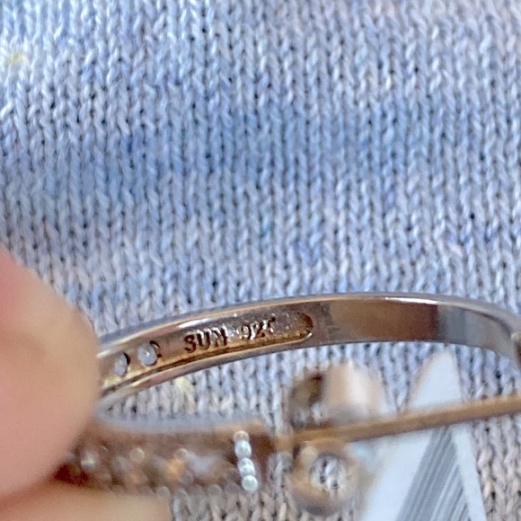 STUNNING White Sapphire & Sterling Silver Red Envelope Hoop Earrings NEW - Picture 12 of 12